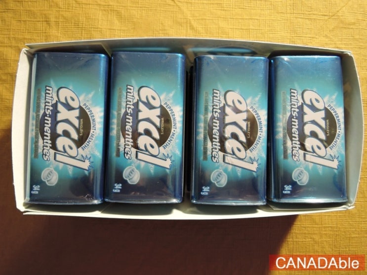 캐나다쇼핑 엑셀 (이클립스) 민트 페퍼민트 캔디 사탕, Excel breath freshener (Eclipse) Mints