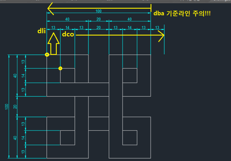 [오토캐드] 치수기입하는 방법 네이버 블로그