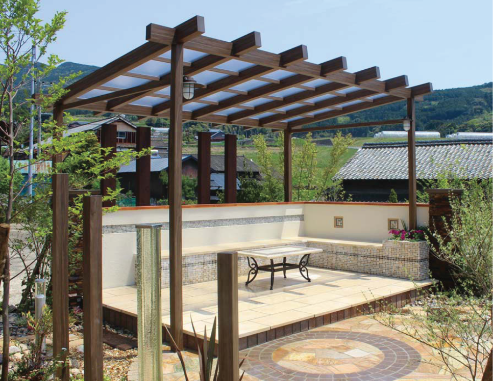 주택정원 테라스 타카쇼 포치 소개 / 테라스정원 / 옥상조경 / 정원그늘막 네이버 블로그